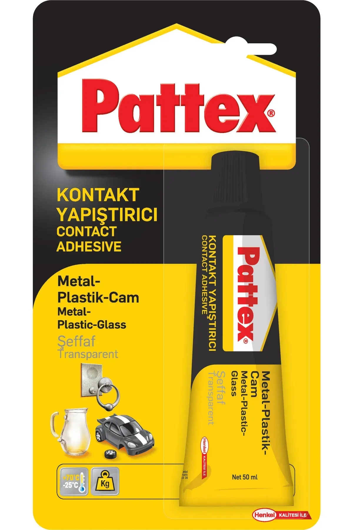 Pattex Kontak Yapıştırıcı Metal Plastik Cam 50 ml