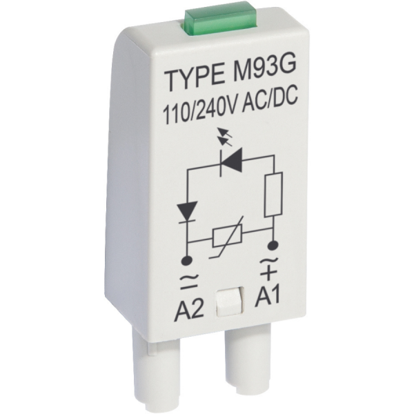 M93G Relpol Gri 110-220V AC/DC Röle Soketi İçin Led Modül