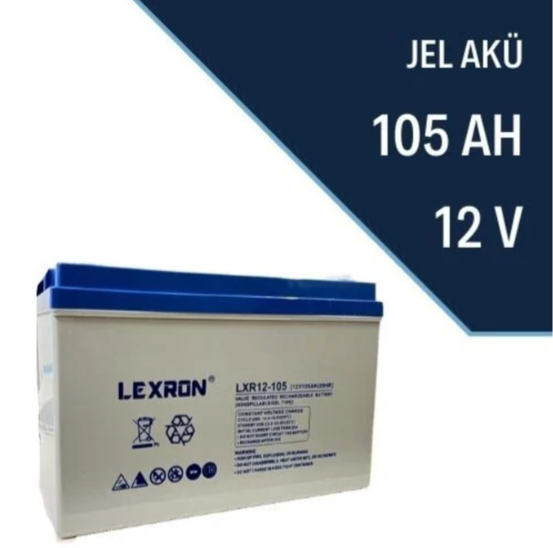 Lexron LR105AH 12v 105Ah Jel Akü