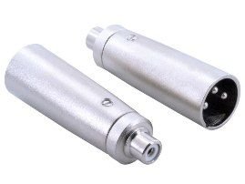 3 Pin XLR Erkek RCA Dişi Konnektör