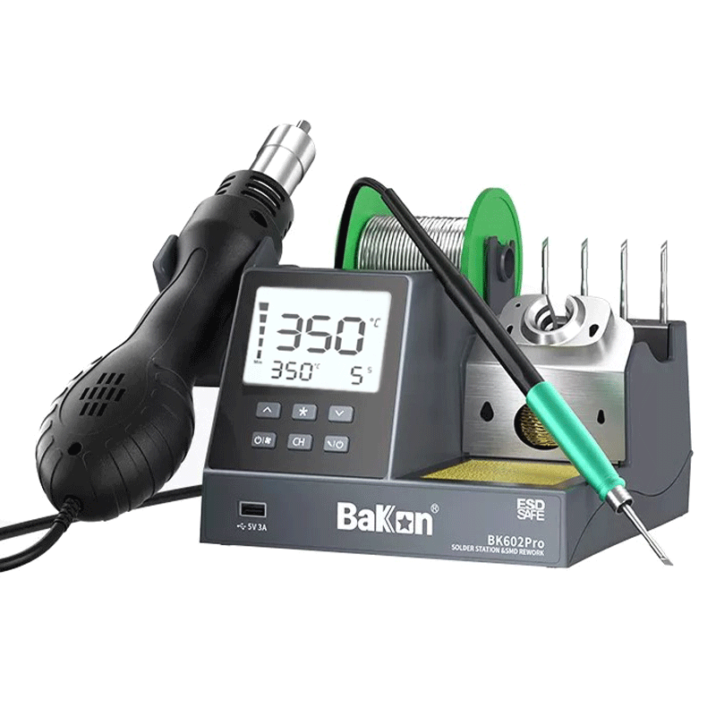 Bakon BK602Pro Intelligent 2 in 1 Havya İstasyonu