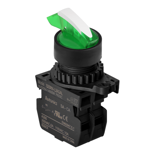 Autonics S2SRN-L3A Işıklı Mandal Buton Ledli 0-1 Kalıcı