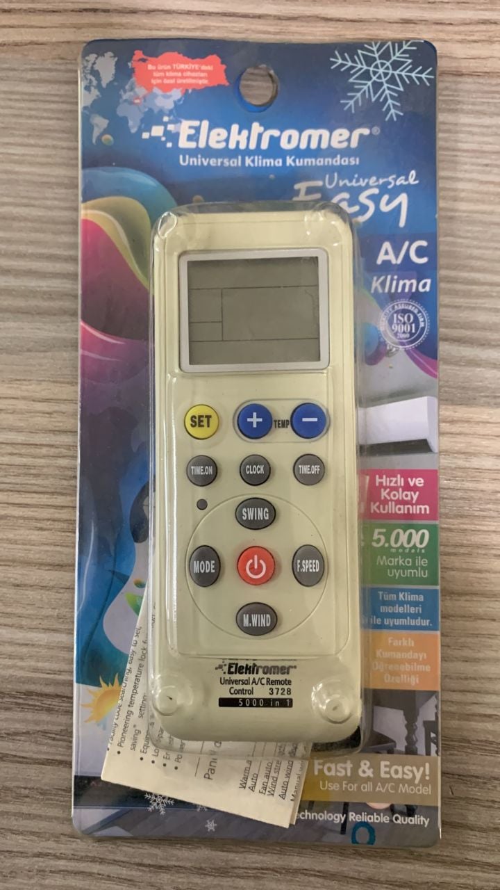 Elektromer Universal A/C Remote Control 372B Klima Kumandası