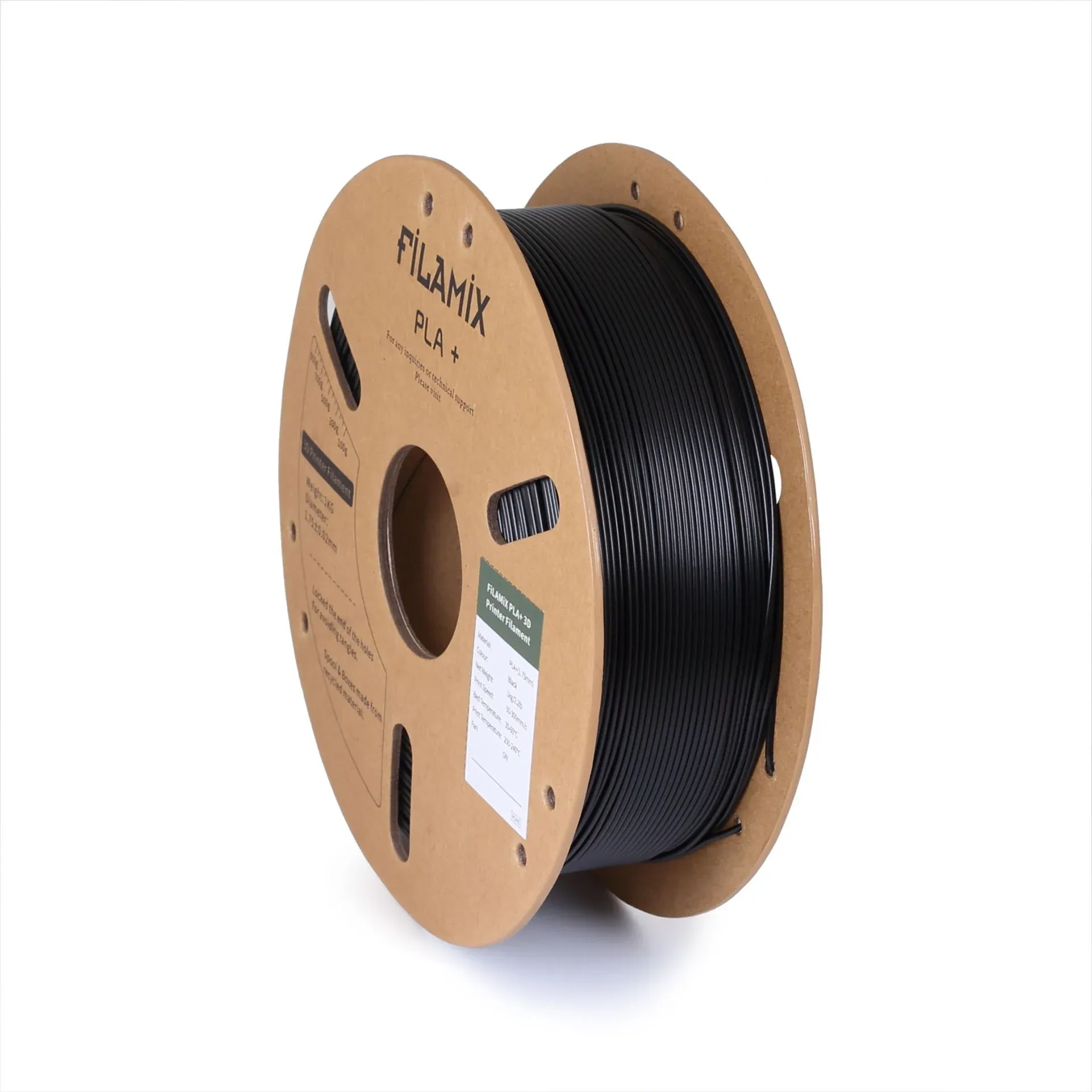 Filamix Filament PLA + 1.75mm 1 KG Plus Siyah