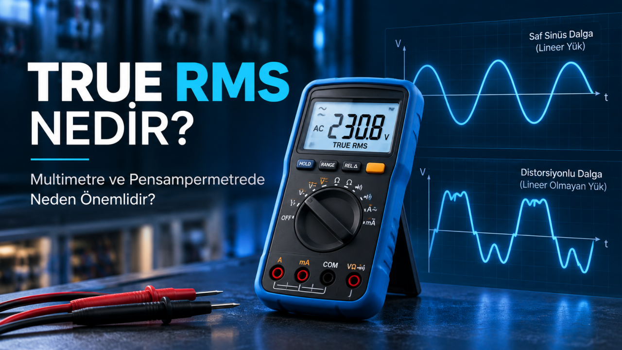 True RMS Nedir? Multimetre ve Pensampermetrede Neden Önemlidir?