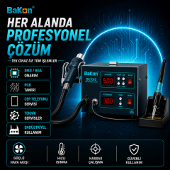 Bakon BK701D Intelligent 2 in 1 Havya İstasyonu 700W