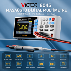 Victor 8045 Masaüstü Dijital Multimetre 30000 Count True RMS