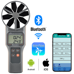 AZ 89191 Bluetoothlu 10 cm Pervaneli Anemometre ve Hava Kalitesi Ölçer