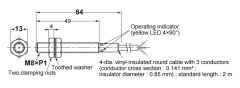 Omron E2B-S08LS02-WP-B2 2M 2mm Algılama İndüktif Sensör