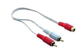 2 RCA Erkek 1 RCA Dişi Kablo 0.30 Mt