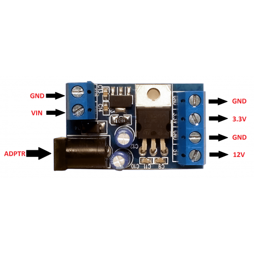 12V Giriş - 5v+3.3V Çıkış  Power Modül