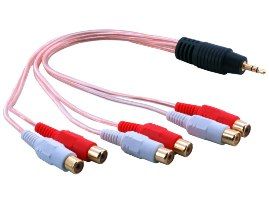 3,5MM Stereo Erkek - 6 RCA Dişi 0,3Mt