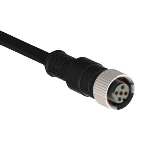 M125FSPC-CB5 M12 5-Pin Dişi Düz 5 m PVC Sensör Kablosu