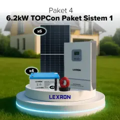 LEXRON 6.2kW TOPCon Off-Grid Güneş Enerji Paket Sistemi