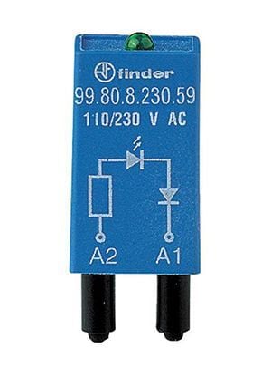 99.80.9.024.99 Yeşil Led+Diyot (Standart Polerizasyon) 6-24V DC Modül