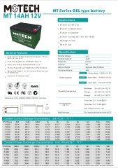Motech MT14 14ah-12v Jel Akü