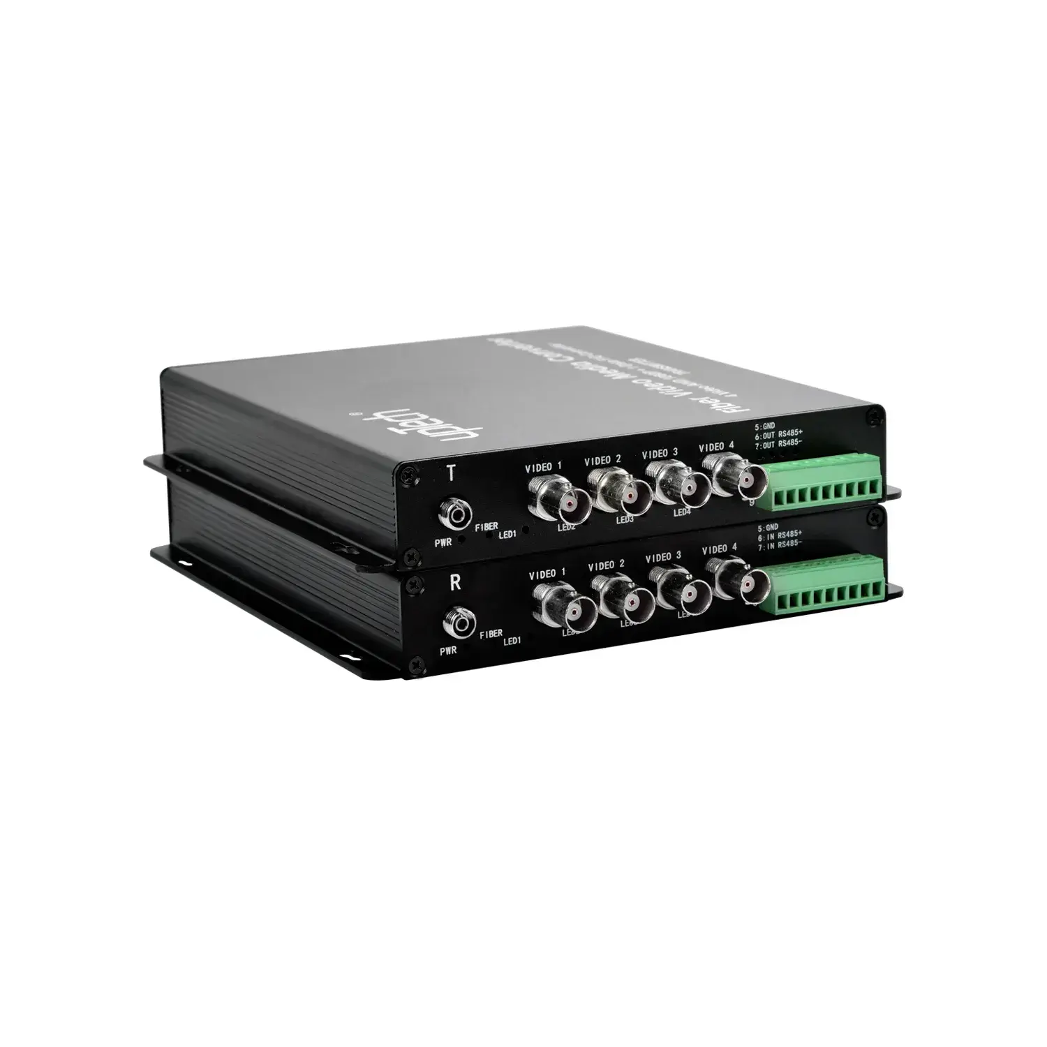 Uptech KX1075 Fiber Medya Dönüştürücü 4 Video + 1 Veri | AHD 1080P