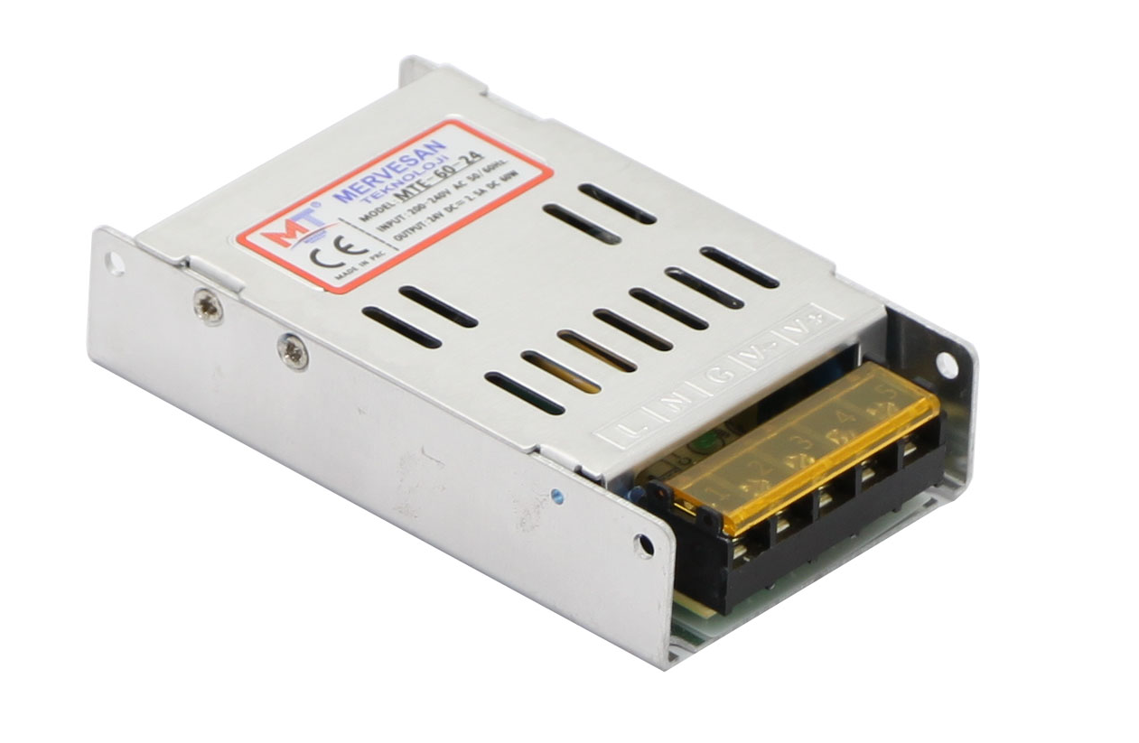 Mervesan 60W 24V 2.5A Metal Kasa Adaptör