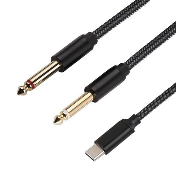 TYPE C den 2*6.5mm Seslendirme Kablosu-2 mt