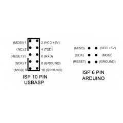 Atmel 10 Pin 6 pin Çevirici