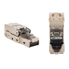 Kolay Bağlantılı Pensesiz Cat6 Metal STP Jack Konnektör