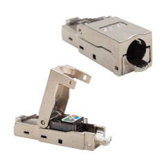 Kolay Bağlantılı Pensesiz Cat6 Metal STP Jack Konnektör