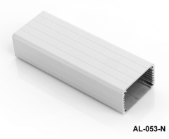 AL-053-20 54 x 33 x 200mm Alüminyum Profil Kutu Naturel Eloksal - Naturel Eloksal