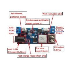 5V 5A Voltaj Düşürücü HW688