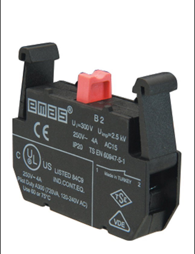 Emas B2 1NK Kontak Blok Stop