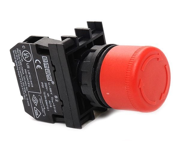 B200E30 30mm Silindirik Acil Stop Butonu NC