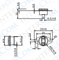 IC-269 Termostat B Tip NO Kontak Plastik 40 Derece