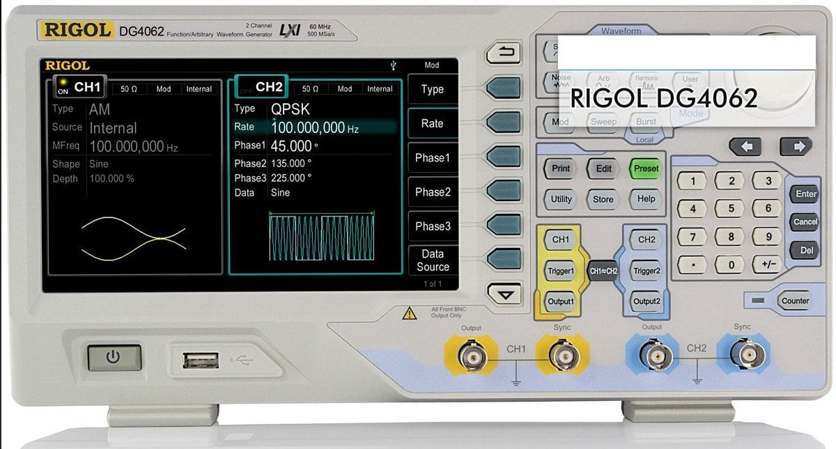 Rigol DG4062 2 Kanal 60MHz Fonksiyon Dalga Jeneratörü
