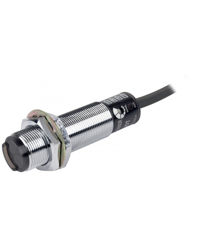 BR200-DDTN -C 200mm 12-24VDC NPN M18 Cisimden Yansımalı Fotosel