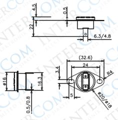 IC-269 Bi Metal Termostat Normalde Kapalı Kontak Seramik