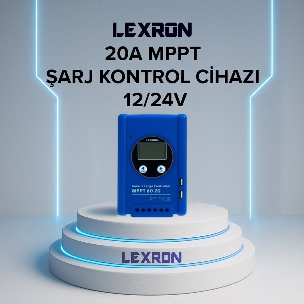 LEXRON 20A MPPT Şarj Kontrol Cihazı