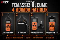 Victor 6236P Temaslı ve Temassız Devir Ölçer Takometre