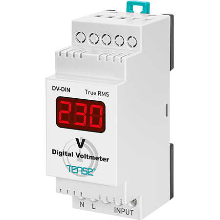 DV-DIN 3 Hane LED Display Ekranlı Voltmetre