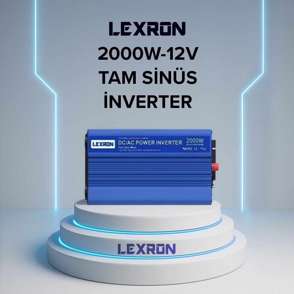 LEXRON 2000W 12V Tam Sinüs İnverter – Profesyonel Güç İnverteri