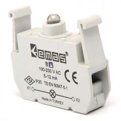 BY Yeşil Led'li Sinyal Blok 100-230 V AC