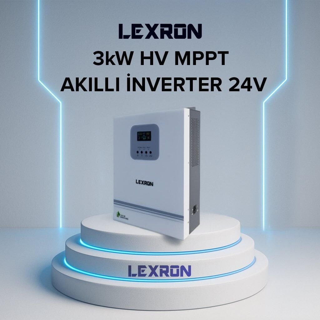 LEXRON 3kW HV MPPT Akıllı İnverter 24V – Yüksek Verimli Solar İnverter