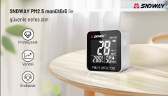 SNDWAY SW-825 PM2.5 Partikül Ölçer | Sıcaklık ve Nem Monitörü