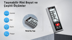 SNDWAY SW-B40 40m Lazermetre | Şarjlı Metal Lazer Mesafe Ölçer