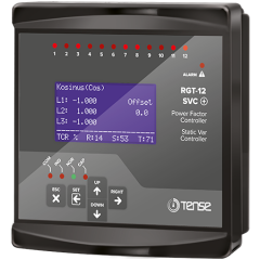 RGT-12SVC 12 Kademe SVC Uyumlu Grafik LCD Ekranlı Trifaze Reaktif Güç Kontrol Rölesi