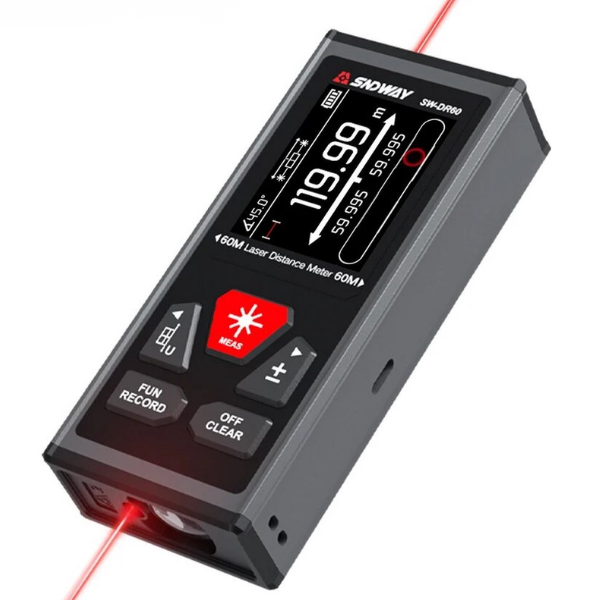 SNDWAY SW-DR60 Çift Yön Lazermetre 120m | Çift Sensörlü Lazer Mesafe Ölçer