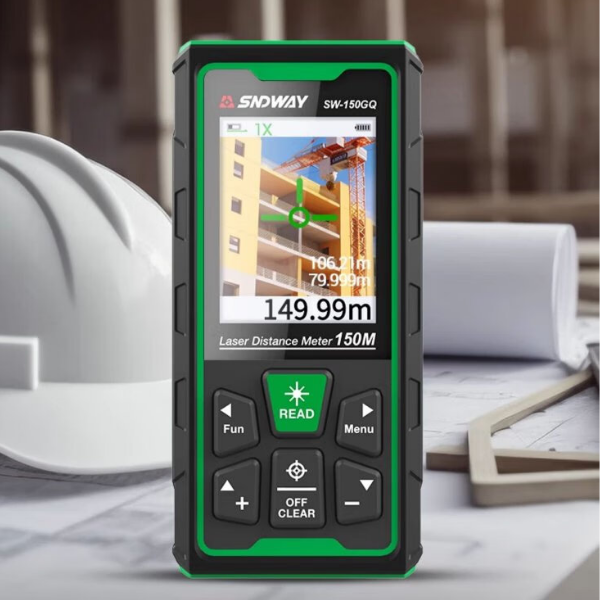 SNDWAY SW-150GQ 150m Kameralı Yeşil Lazermetre | Şarjlı IP68 Lazer Mesafe Ölçer