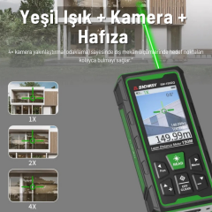 SNDWAY SW-150GQ 150m Kameralı Yeşil Lazermetre | Şarjlı IP68 Lazer Mesafe Ölçer