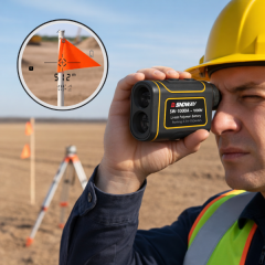 SW-1000A Profesyonel Teleskop Lazermetre 1000m | Hız Ölçer, Açı Ölçer, Şarjlı