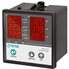 EM-72 6×3 Hane LED Display Ekranlı Multimetre – 3 Faz Akım Trafolu Enerji Ölçüm Cihazı
