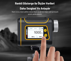SNDWAY SW-1000C 1000m Ekranlı Teleskop Lazermetre | Hız, Açı Ölçer, Şarjlı