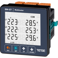 EM-07 Haberleşmeli Multimetre – 71.5×61.5 Cam Grafik LCD Ekranlı 3 Faz Enerji Ölçüm Cihazı